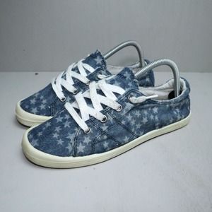 JellyPop DALLAS Navy Stars Canvas Lace Up Low Top Sneakers Women’s Size 9 M